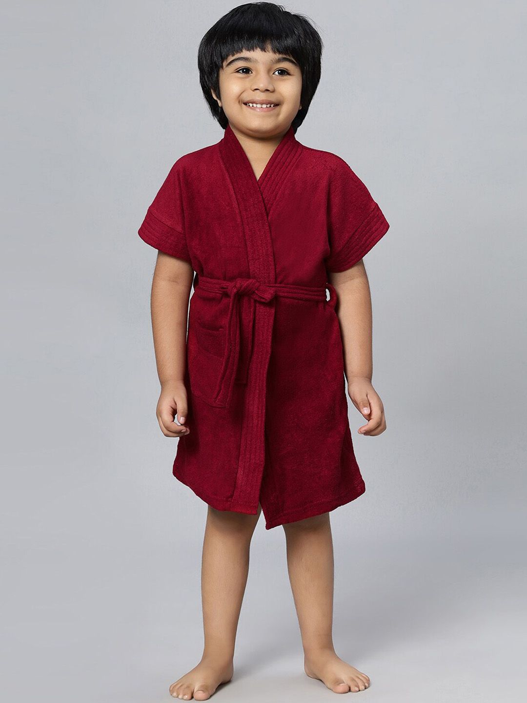 HotGown Boys Short Sleeved Belted Bath Robe-picture-30