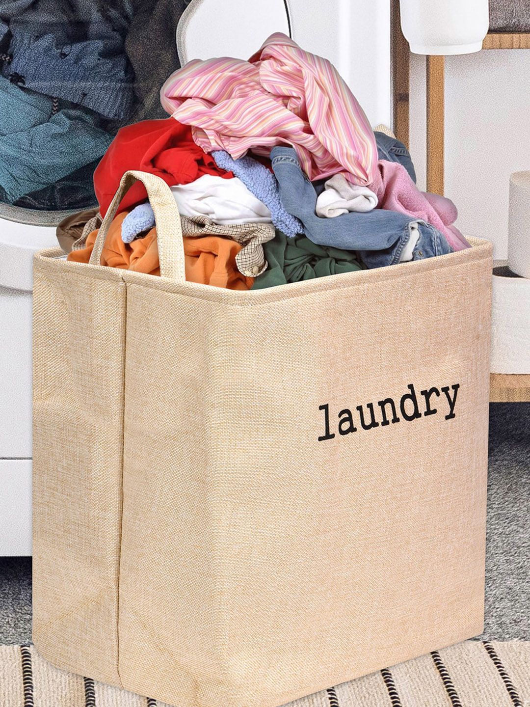 Kuber Industries Brown Printed Laundry Bag-picture-20