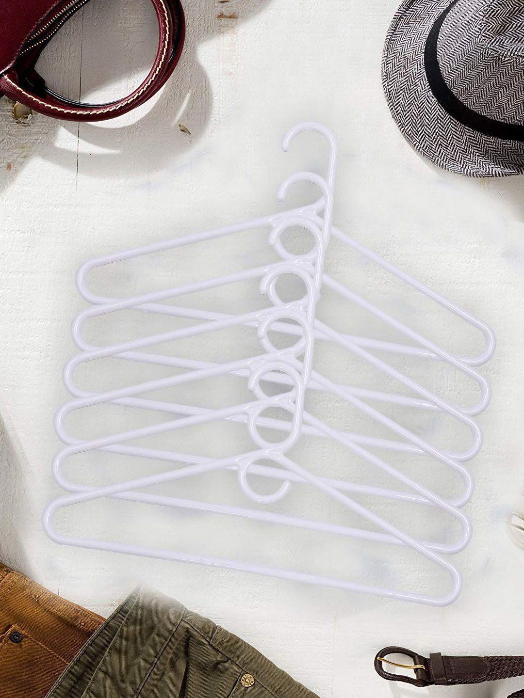 Kuber Industries White 12 Pieces Cloth Hangers-picture-39