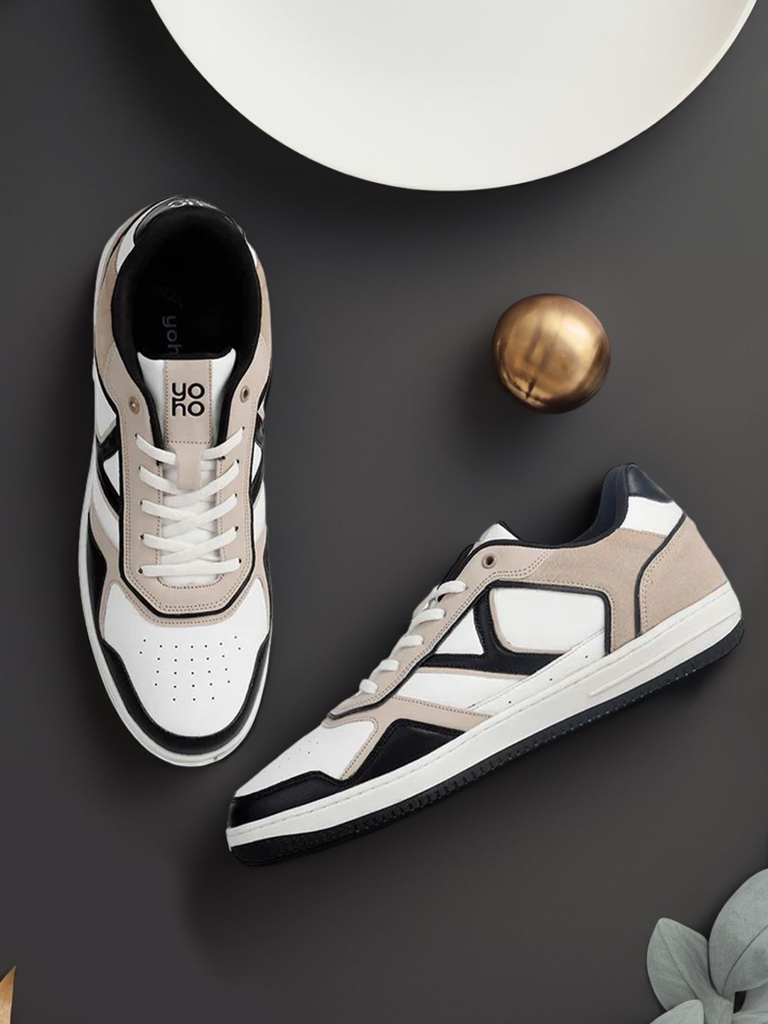 yoho Men Colourblocked Lightweight Memory Foam Basics Sneakers