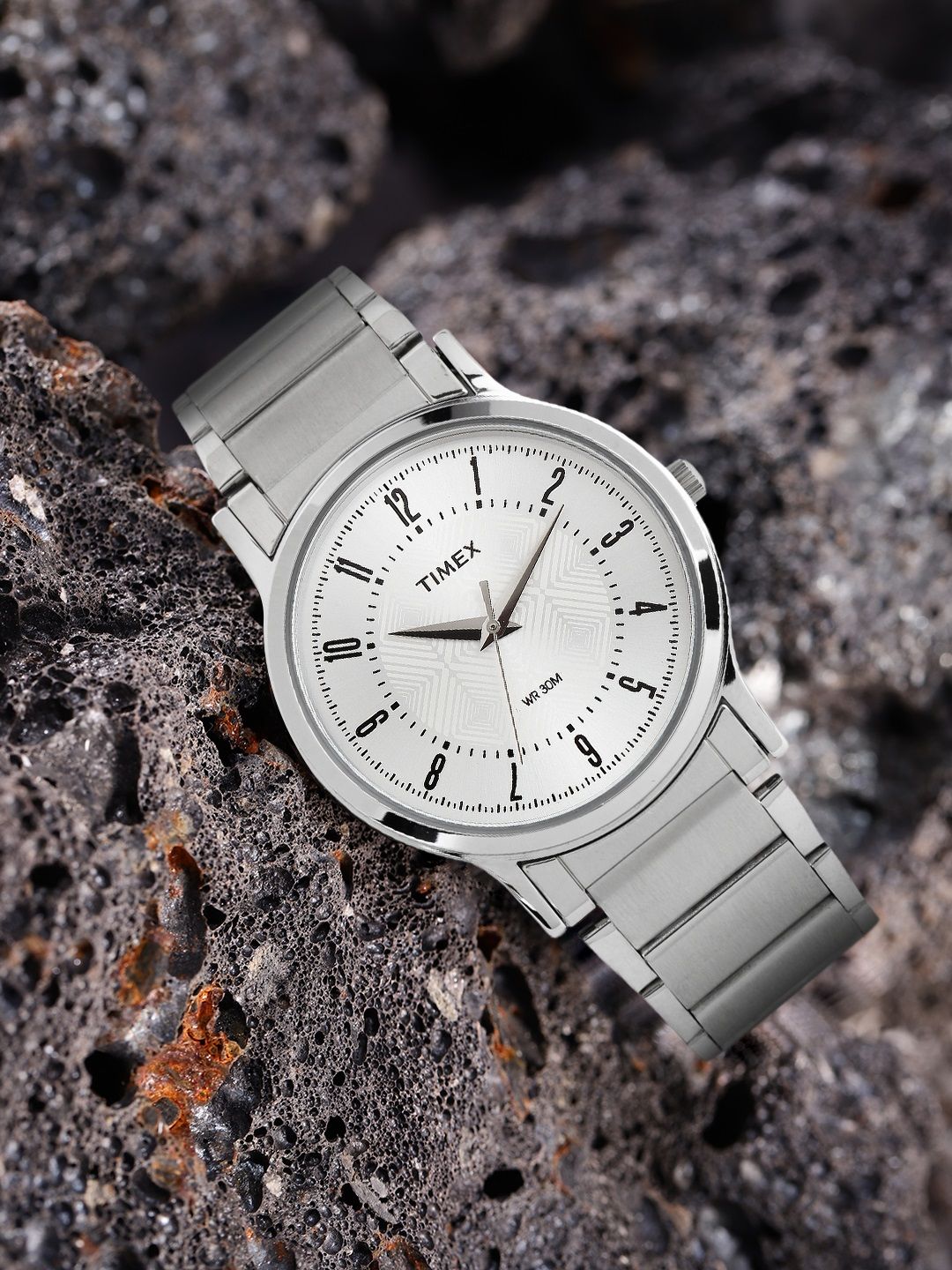 Timex Men Silver-Toned Dial Watch TI000R41400