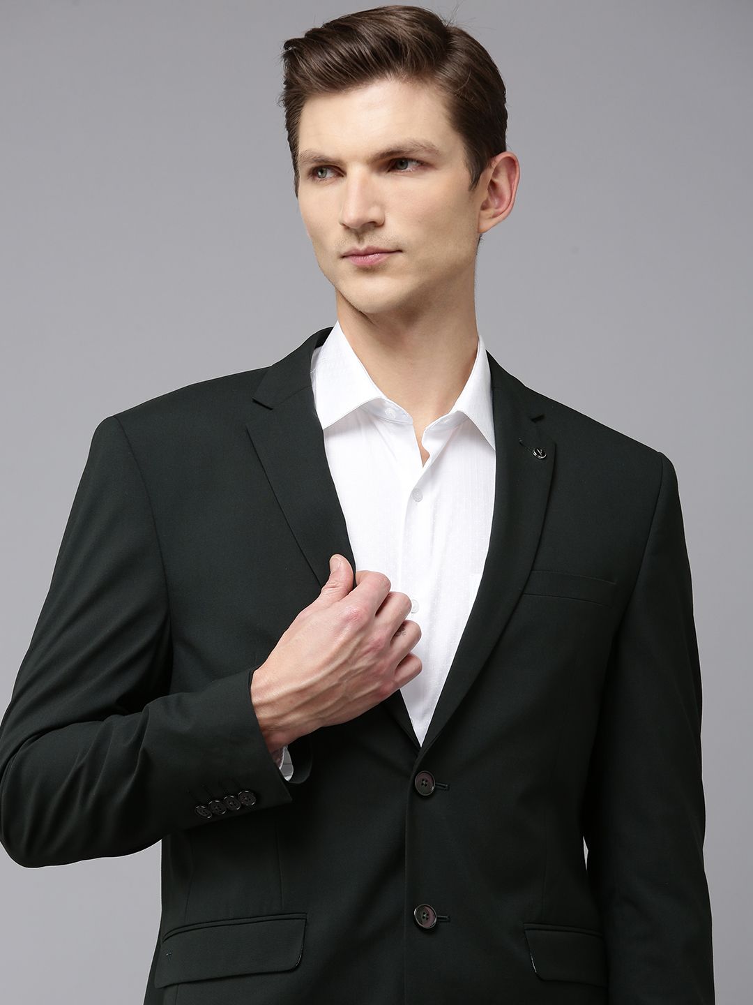 Van Heusen Slim Fit Solid Single-Breasted Formal Blazer