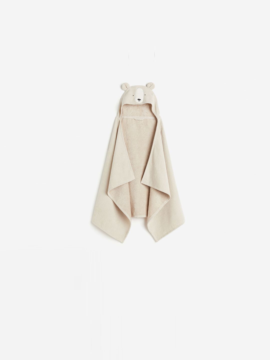 H&M Girls Beige Pure Cotton Hooded Bath Towel-picture-12