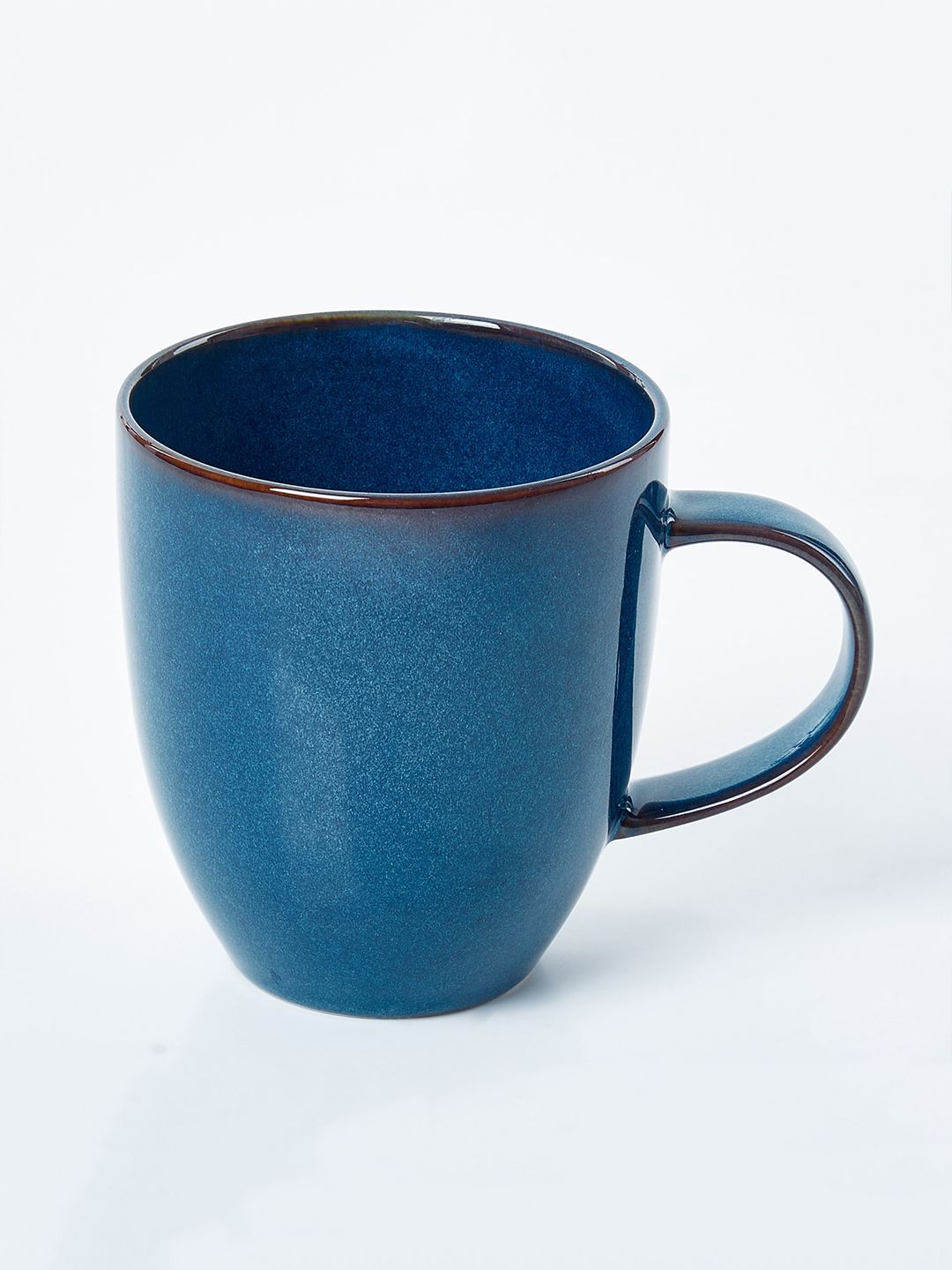 Home Centre Capiz Indi Blue & Navy Blue Printed Porcelain Glossy Coffee Mug 350 ml-picture-30