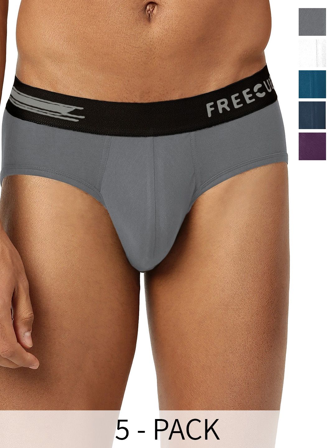 FREECULTR Pack Of 5 Anti-Bacterial Basic Briefs-FC-XT-B-TV-AG-CW-MB-PB-05-picture-39