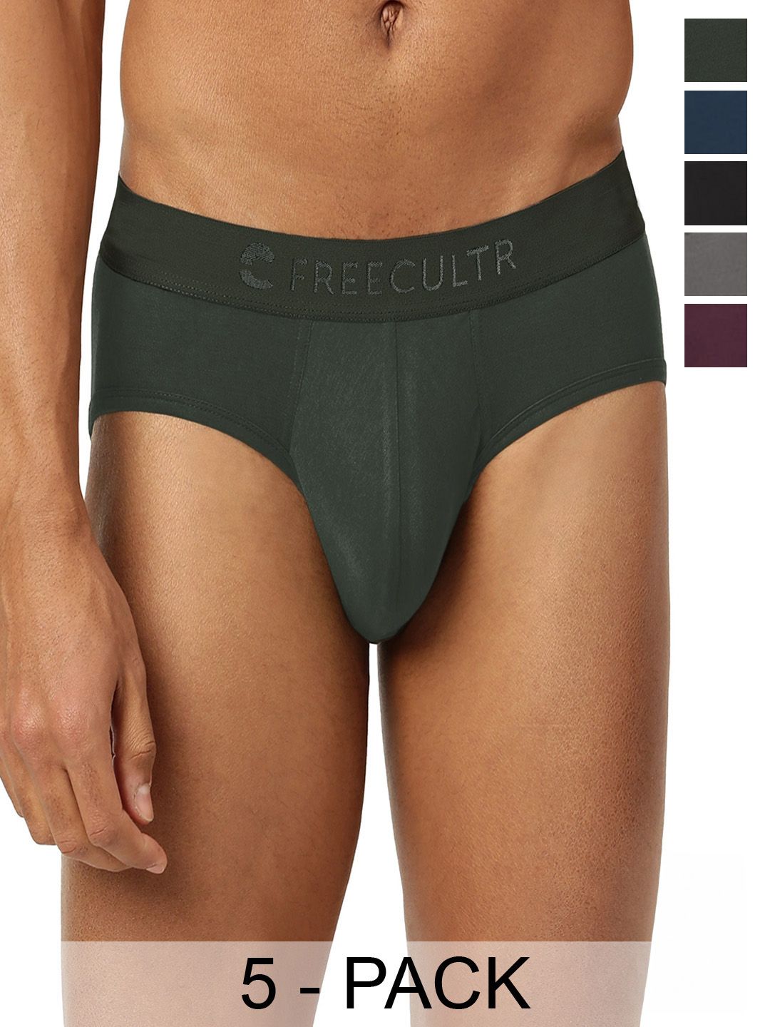 FREECULTR Pack of 5 Anti Microbial Airsoft Sweat Proof Briefs FC-CX-B-SAB-AVG-MG-PW-SPB-05-picture-12