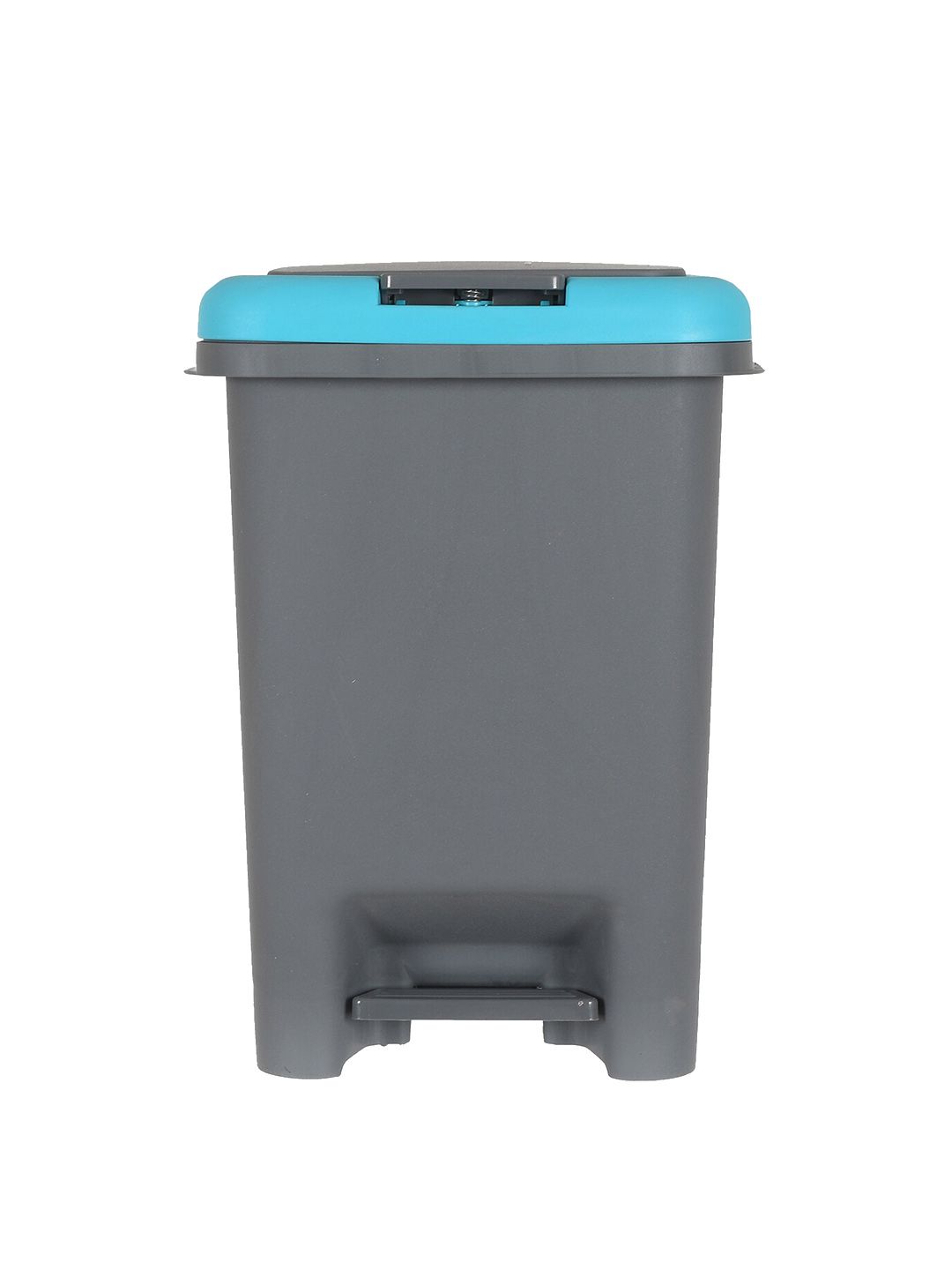 Kuber Industries Grey & Blue Pedal Dustbins 6.5 L