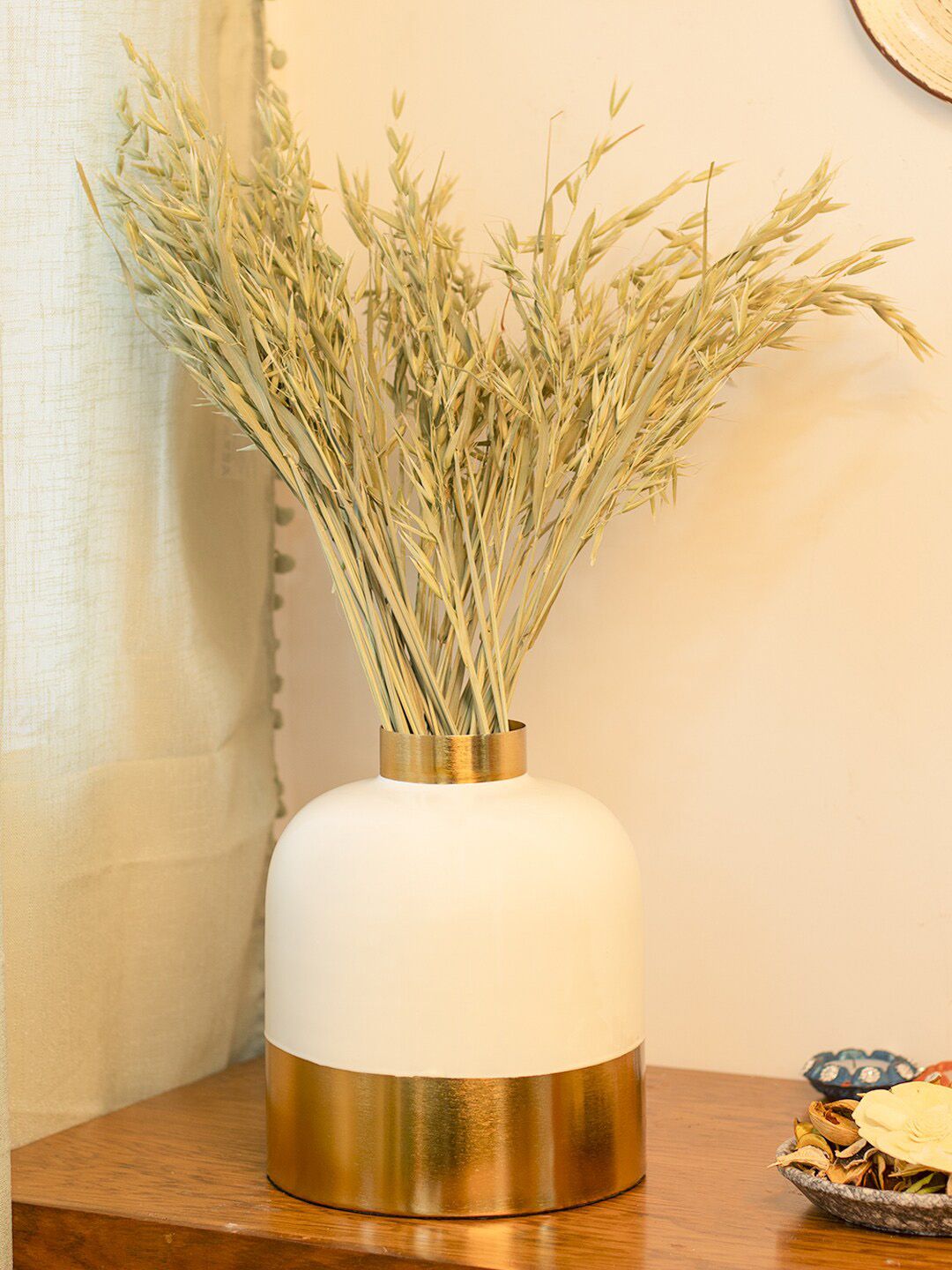 MARKET99 Gold Toned Iron Enamel Unbreakable Vases-image-41