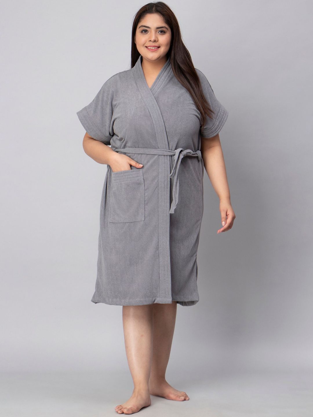 HotGown Plus Size Short Sleeved Bath Robe