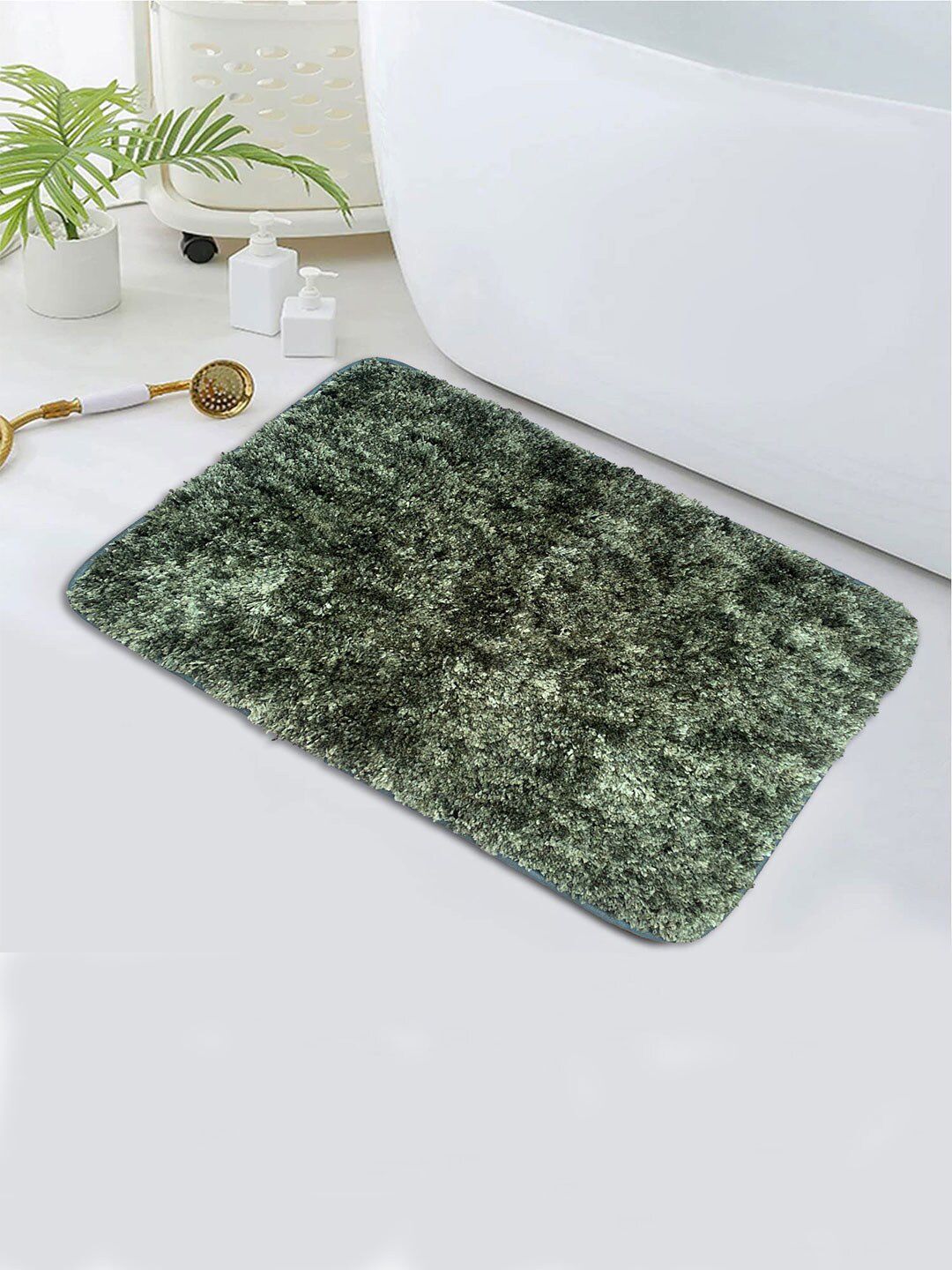 LUXEHOME INTERNATIONAL Green Anti-Skid Bath Rug-picture-26