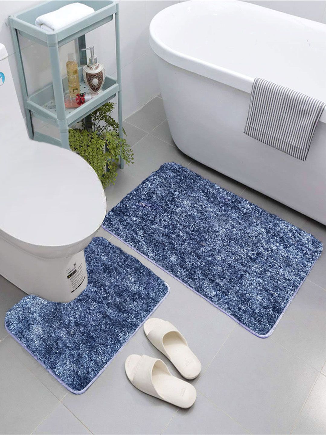 LUXEHOME INTERNATIONAL Charcoal Microfiber 2200 GSM Microfiber Bath Rug