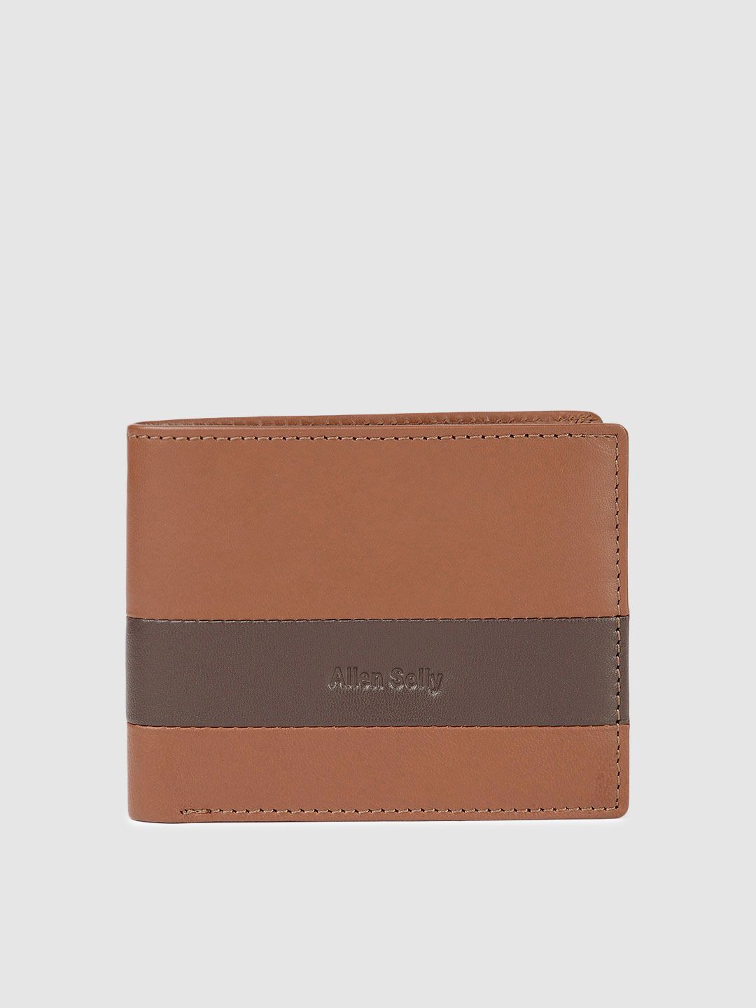Allen Solly Men Striped Leather Two Fold Wallet-picture-14