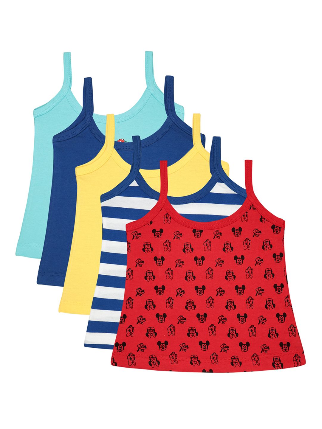 Bodycare Infant Girls Pack of 5 Assorted Cotton Inner Vests-picture-51