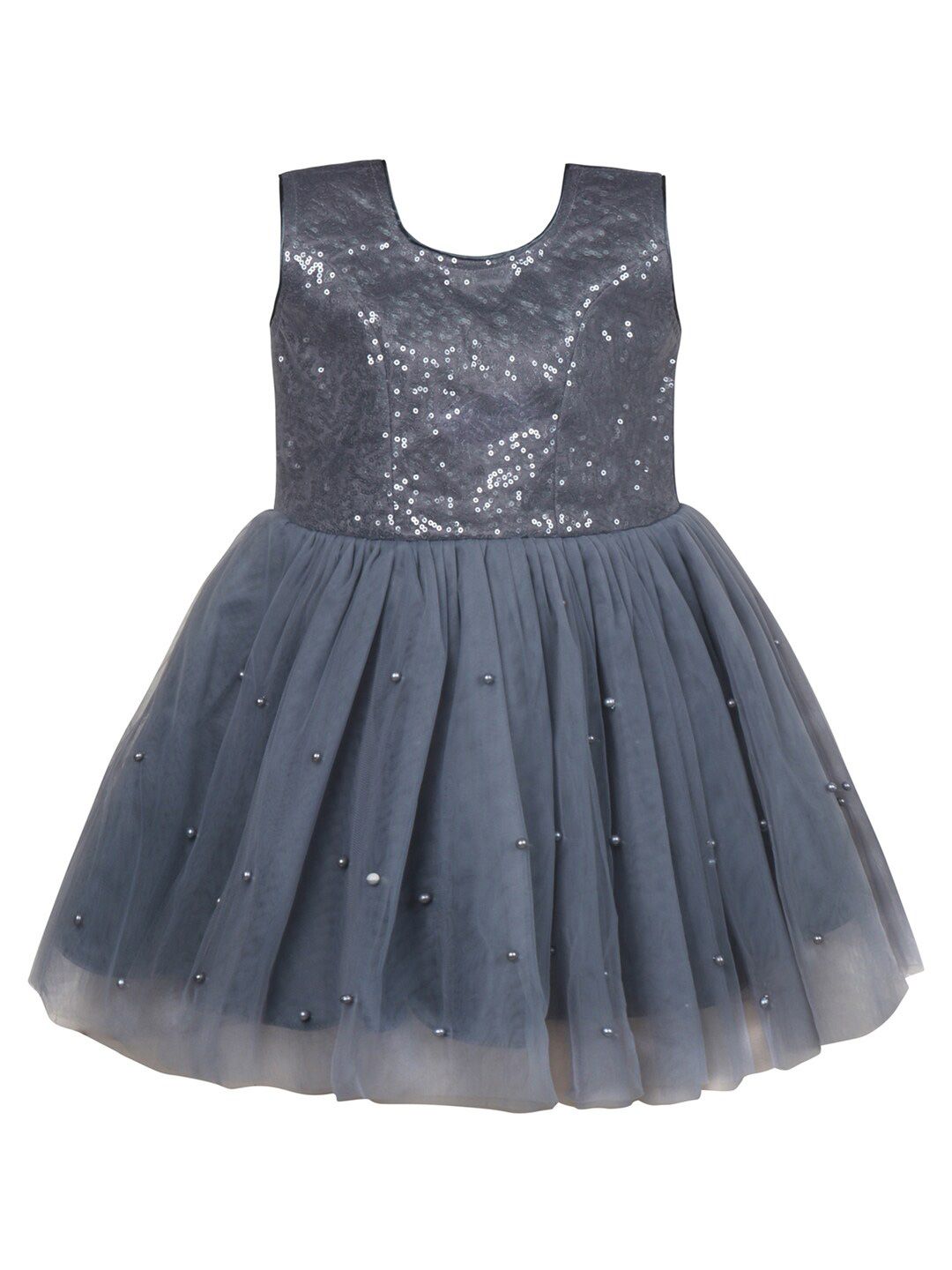 Wish Karo Girls Embellished Net Fit & Flare Dress-picture-18
