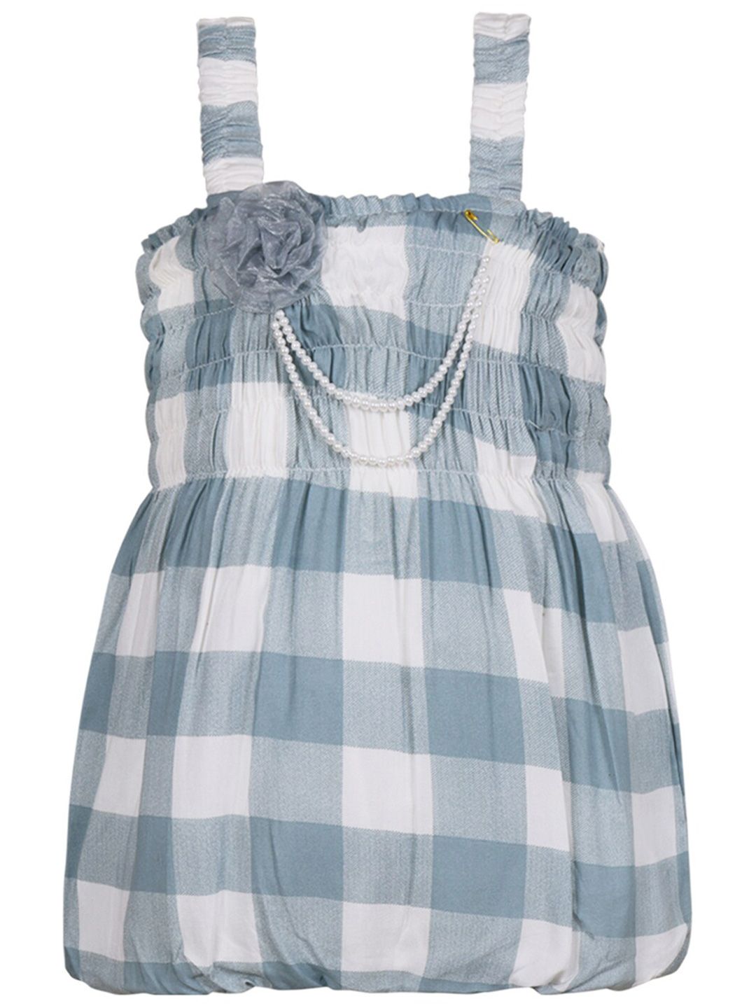 Wish Karo Girls Checked A-Line Cotton Dress-picture-54