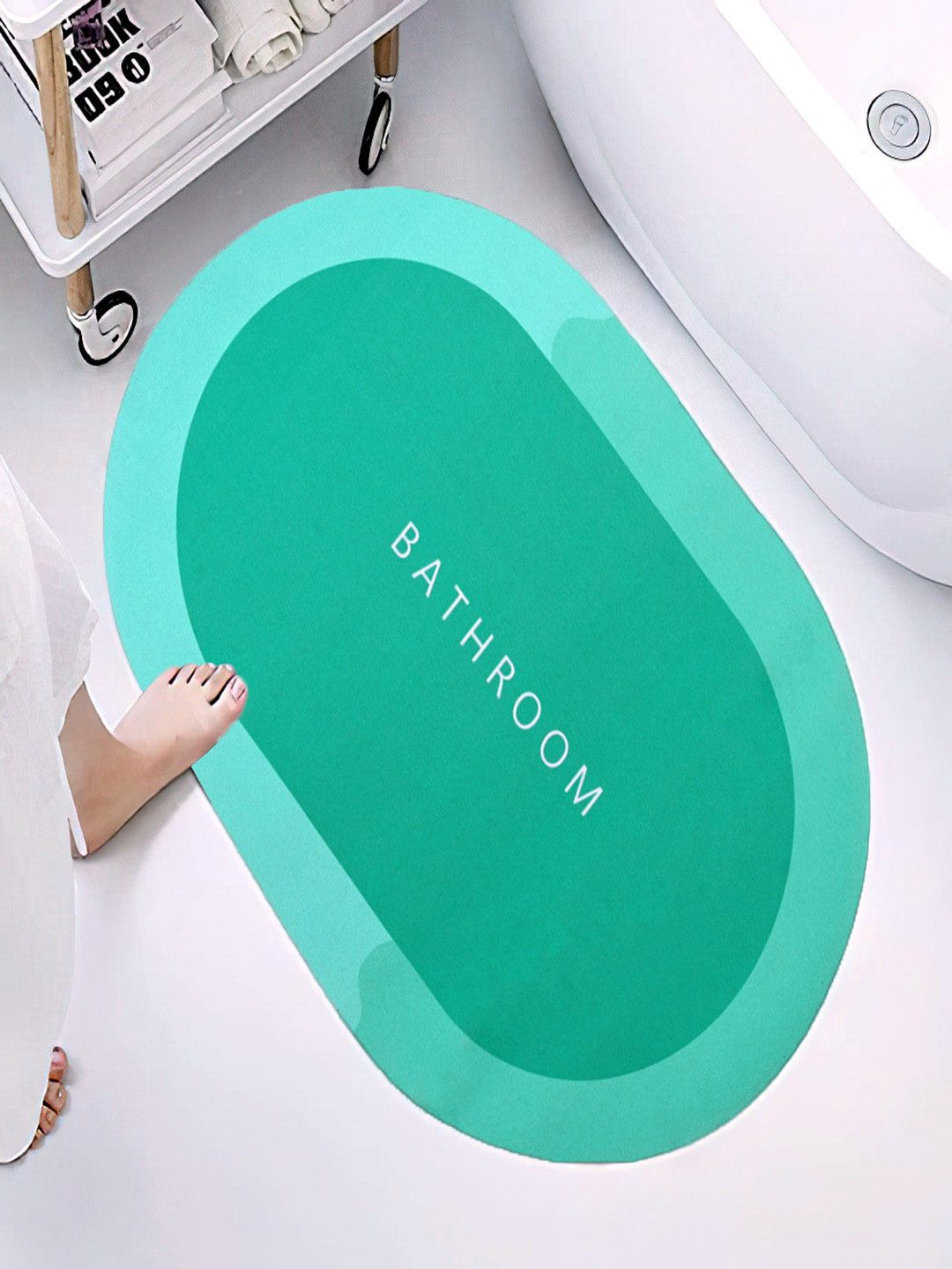 Cortina Turquoise Blue 300 GSM Non Slip Bathroom Mat-image-40