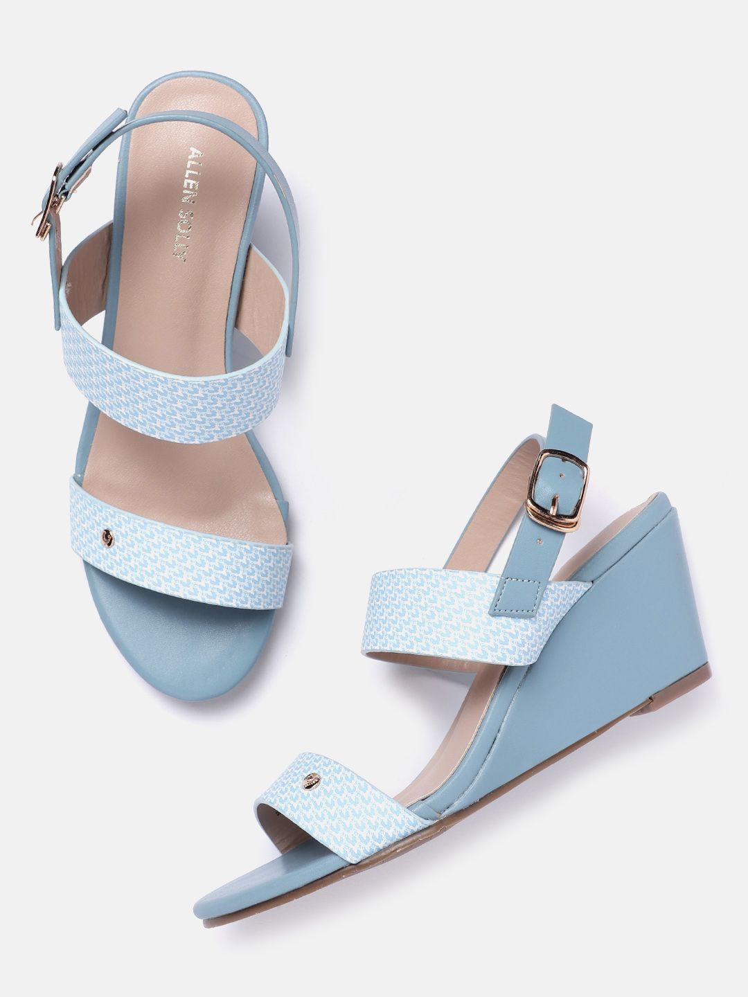 Allen Solly Printed Open-Toe Wedge Heels-picture-13
