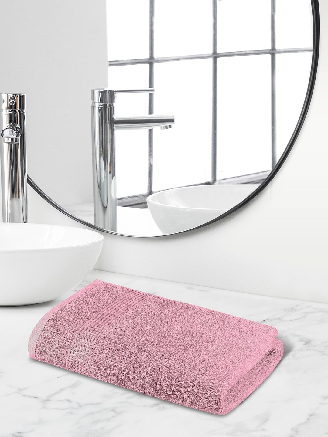 Himeya Pink 320 GSM Pure Cotton Bath Towel-image-41