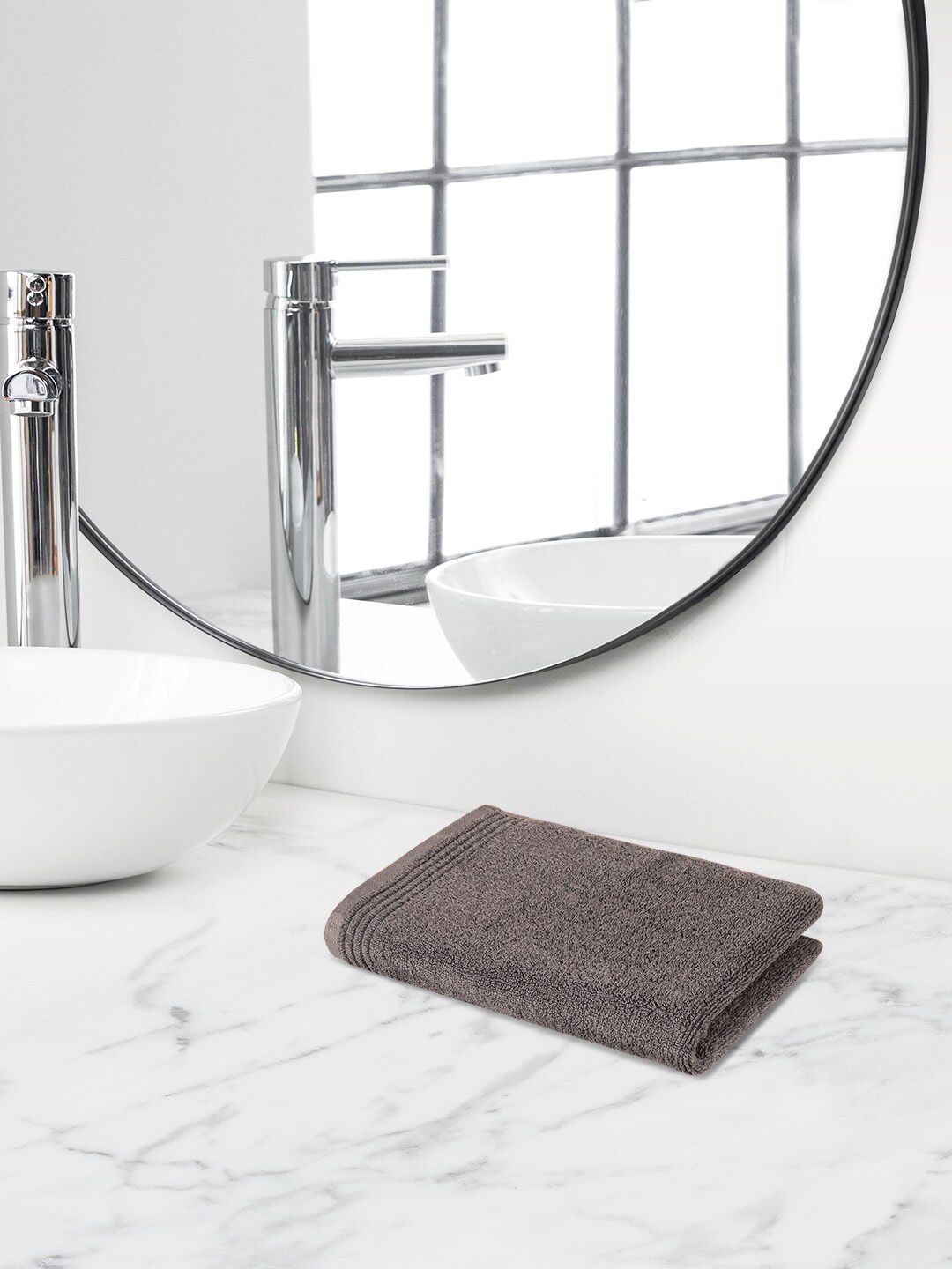 Himeya Grey-Colored 600 GSM Cotton Hand Towel-picture-18