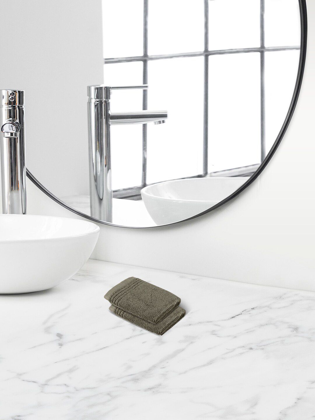 Himeya Grey 2 Pieces Terry Cotton 600 GSM Face Towels-image-18