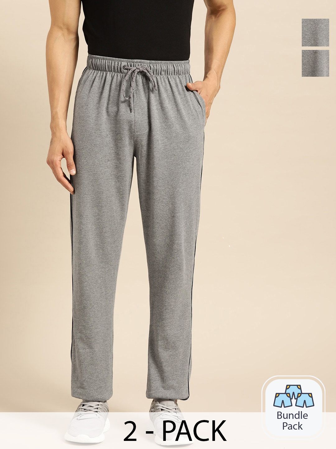 Jockey Men Pack Of 2 Mid Rise Cotton Lounge Pants-picture-43