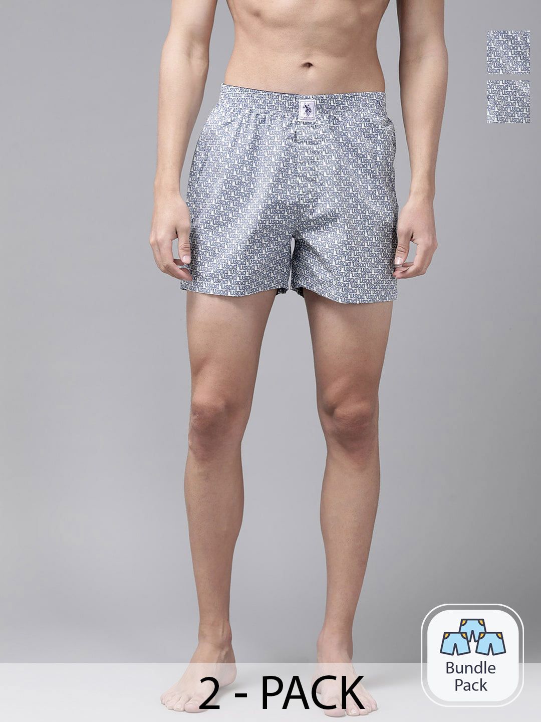U.S. Polo Assn. Men Pack Of 2 Conversational Printed Pure Cotton Boxers 9168503-2-picture-40
