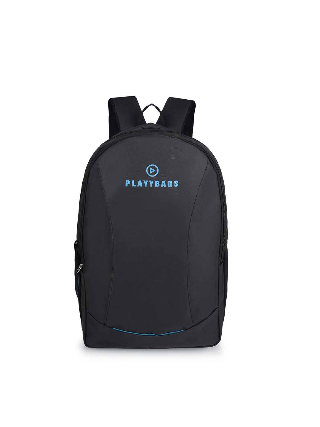 PLAYYBAGS Unisex Black & Blue Brand Logo Backpack-picture-48