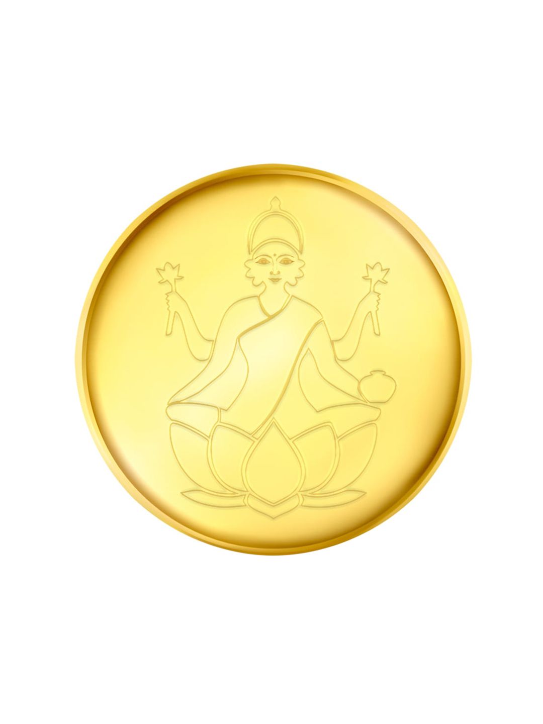 BHIMA 24KT Goddess Lakshmi Gold Coin-0.5gm