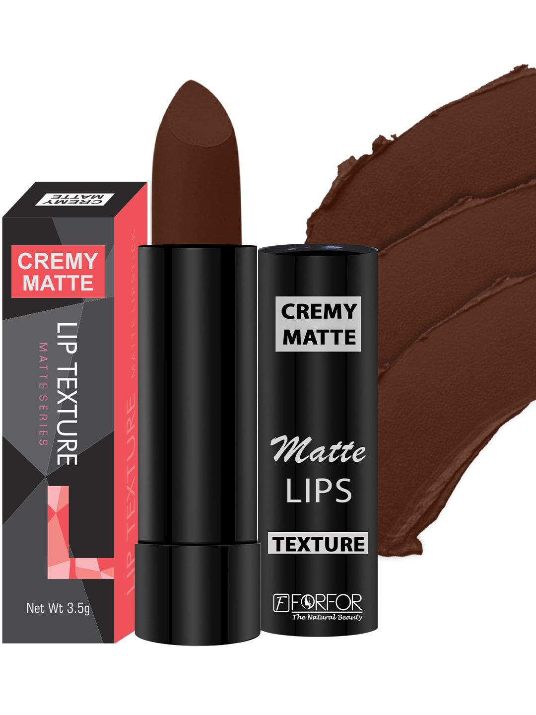 FORFOR Cremy Matte Long Lasting Lipstick - 3.5g - Cocoa Brown 67-picture-25