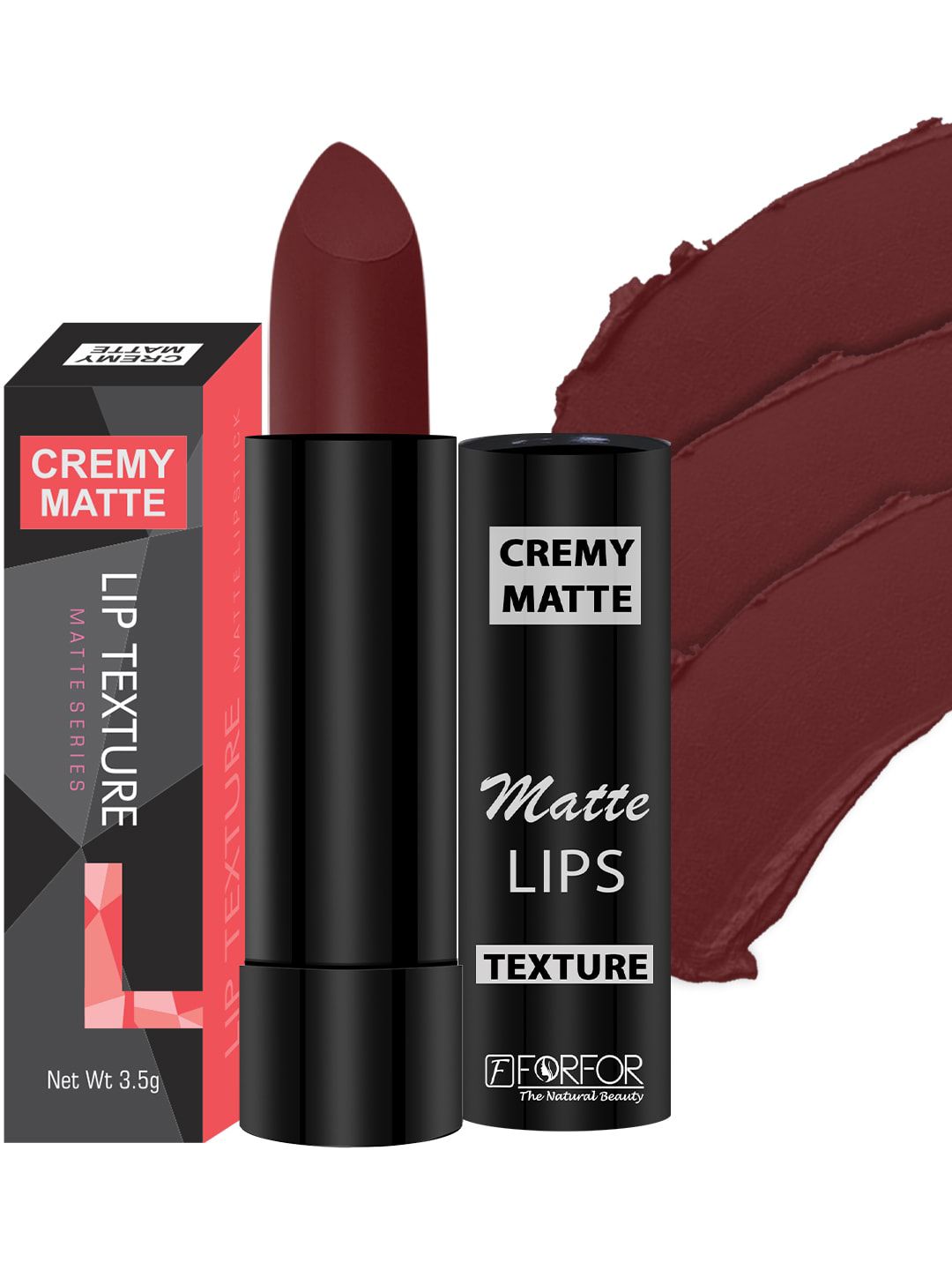 FORFOR Creamy Matte Long Lasting Lipstick with Jojoba Oil & Vitamin E - Cherry Maroon 95-picture-22
