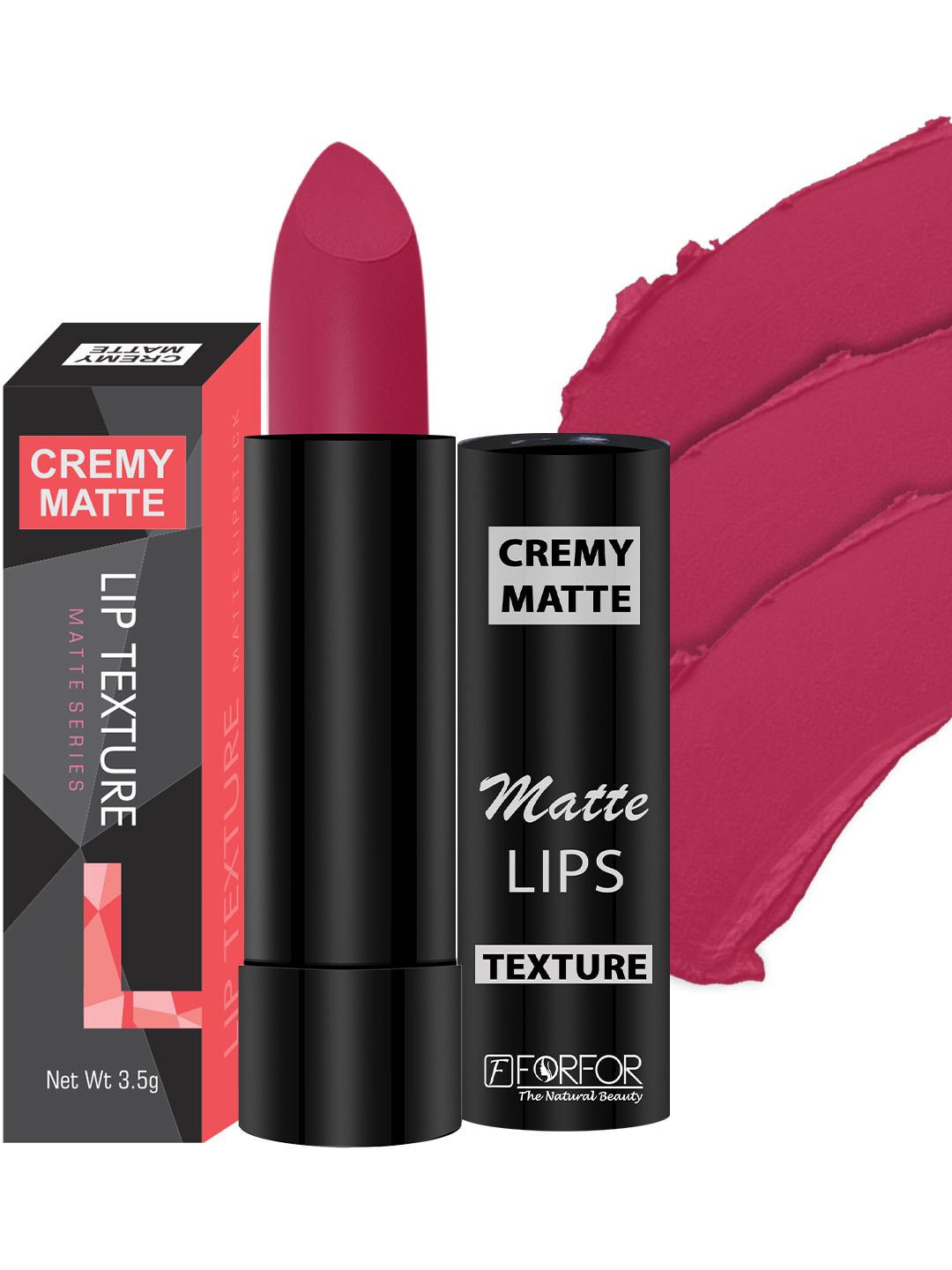 FORFOR Creamy Matte Long Lasting Lipstick with Jojoba Oil & Vitamin E - Strawberry Pink 92-picture-11