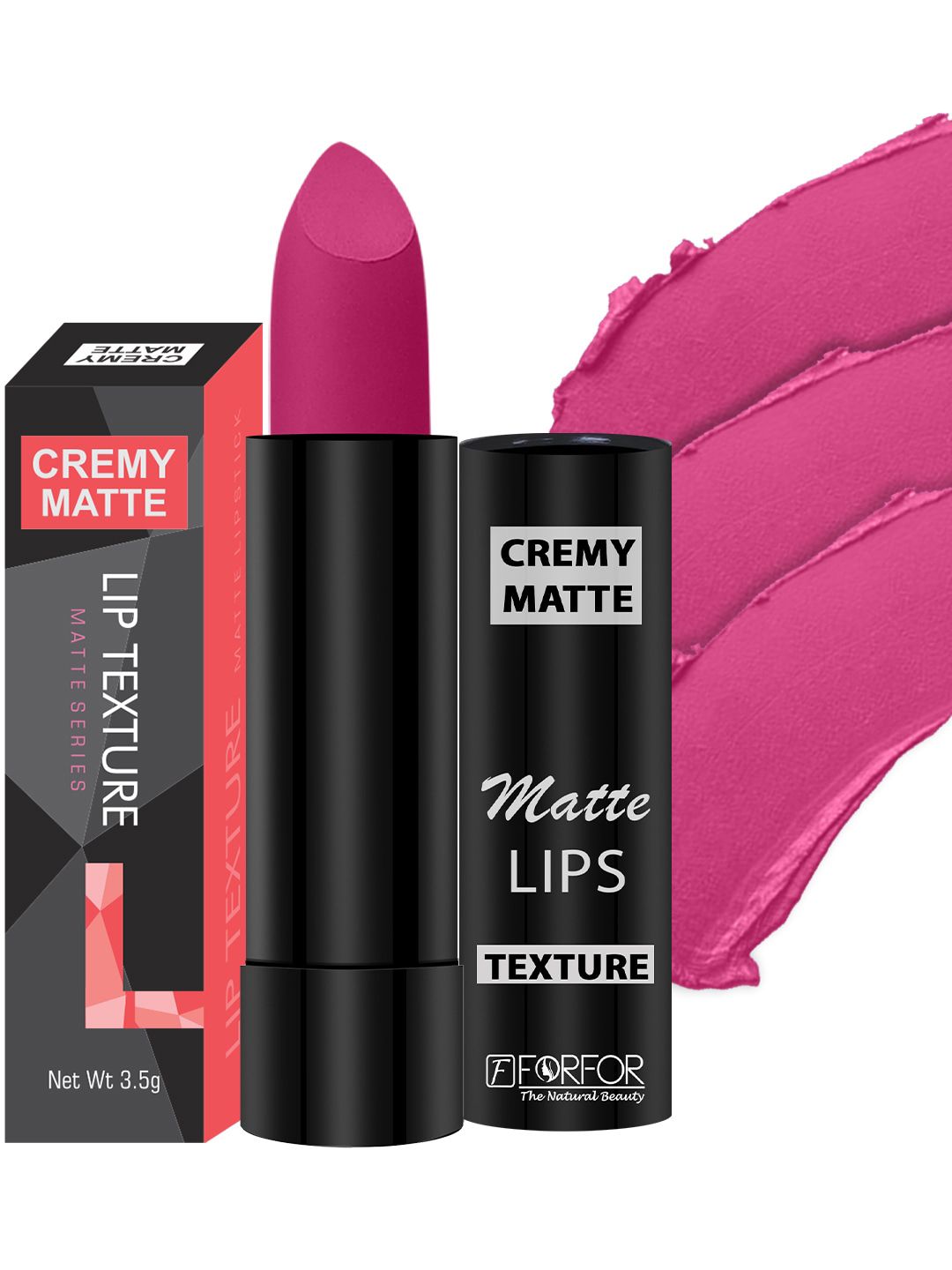 FORFOR Creamy Matte Long Lasting Lipstick with Jojoba Oil & Vitamin E - Pink Berry 71-picture-21