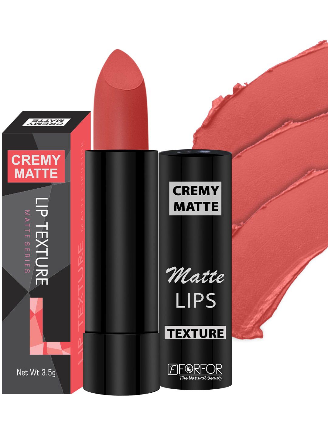 FORFOR Creamy Matte Long Lasting Lipstick with Jojoba Oil & Vitamin E - Velvet Orange 93-picture-13