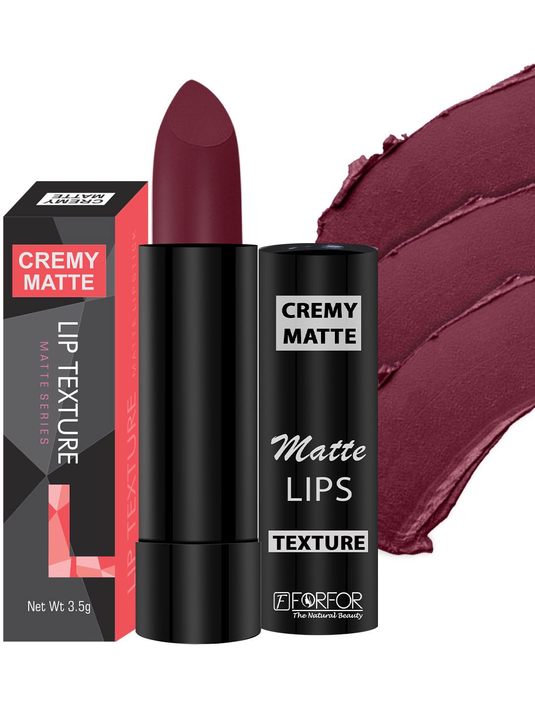 FORFOR Creamy Matte Long Lasting Lipstick with Jojoba Oil & Vitamin E - Cherry Red 52-picture-16