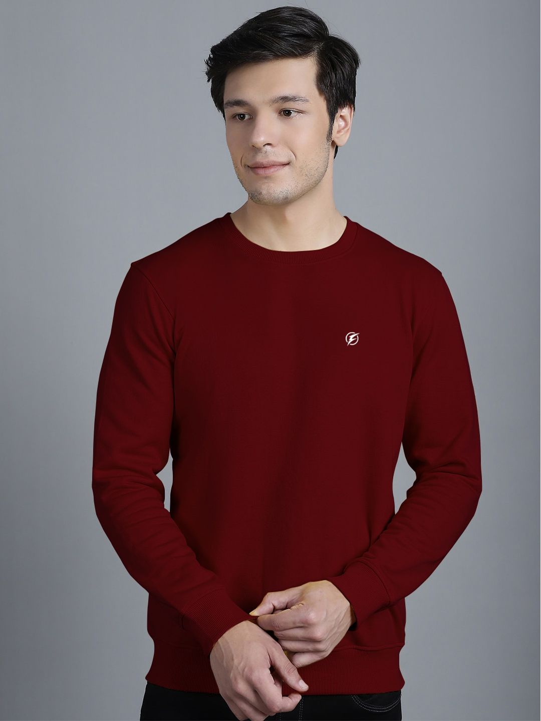 Friskers Round Neck Fleece Pullover Sweatshirt-picture-10