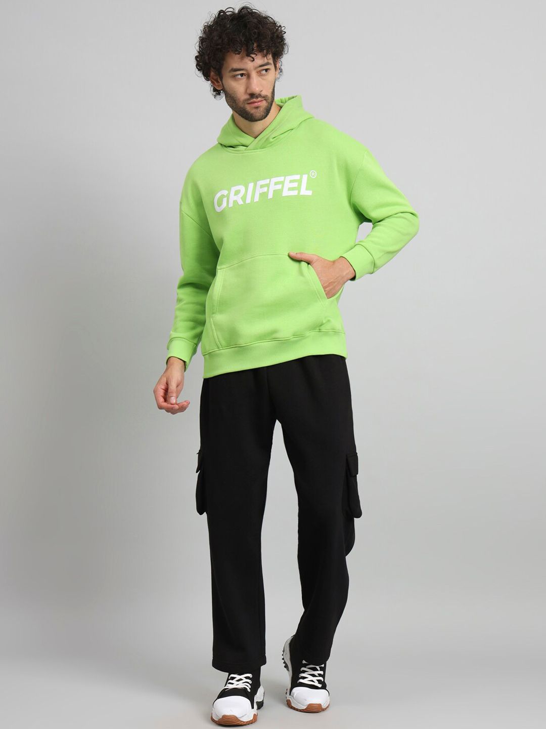 GRIFFEL Hooded Brand Logo Printed Fleece Cotton Tracksuits-picture-17