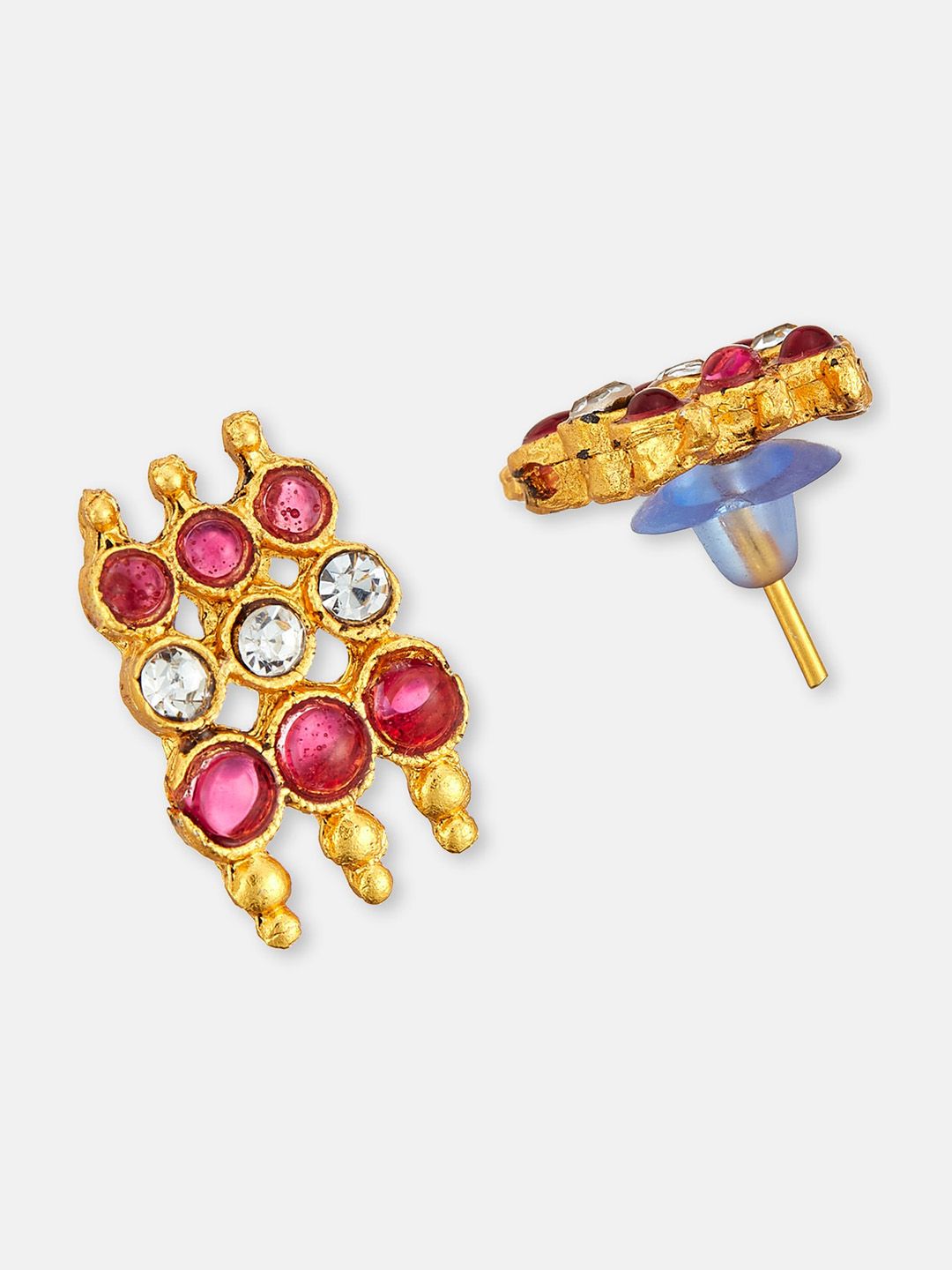 ATIBELLE Gold-Plated Stone Studded  Jewellery Set With Finger Ring & Maangtikka