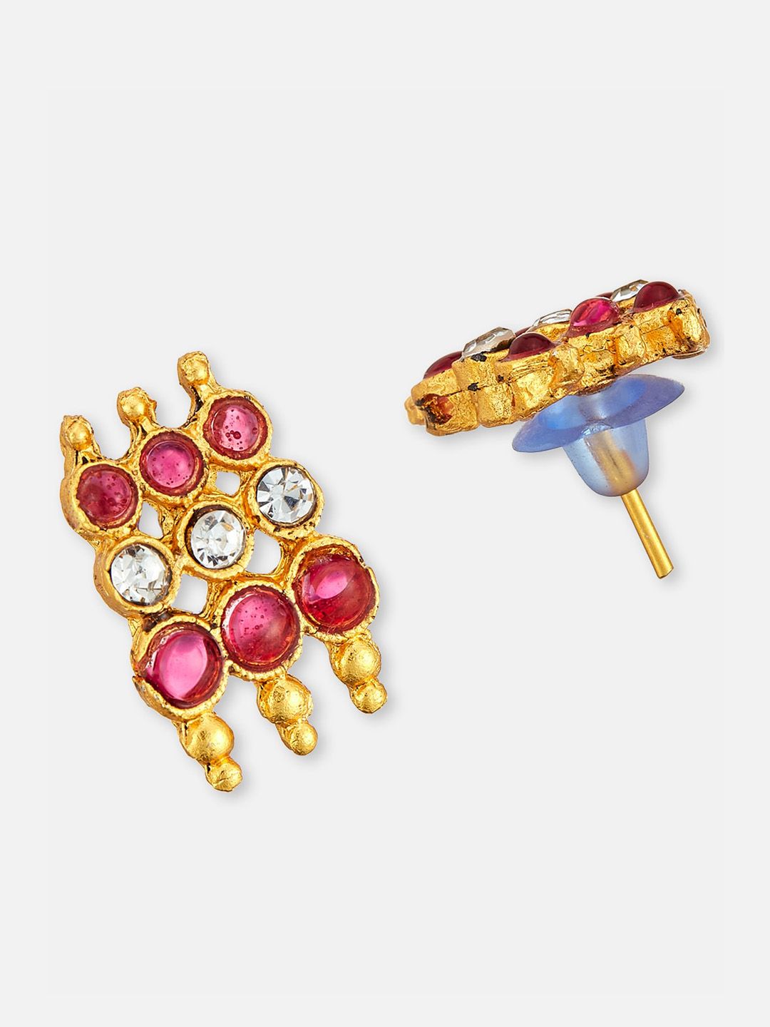 ATIBELLE Gold-Plated Stone Studded Jewellery Set With Finger Ring & Maangtikka