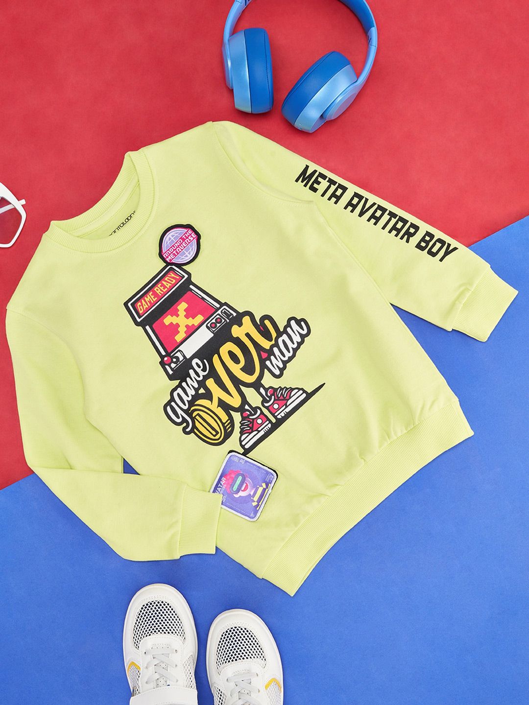 Pantaloons Junior Boys Typography Printed Cotton Pullover Sweatshirt-picture-44