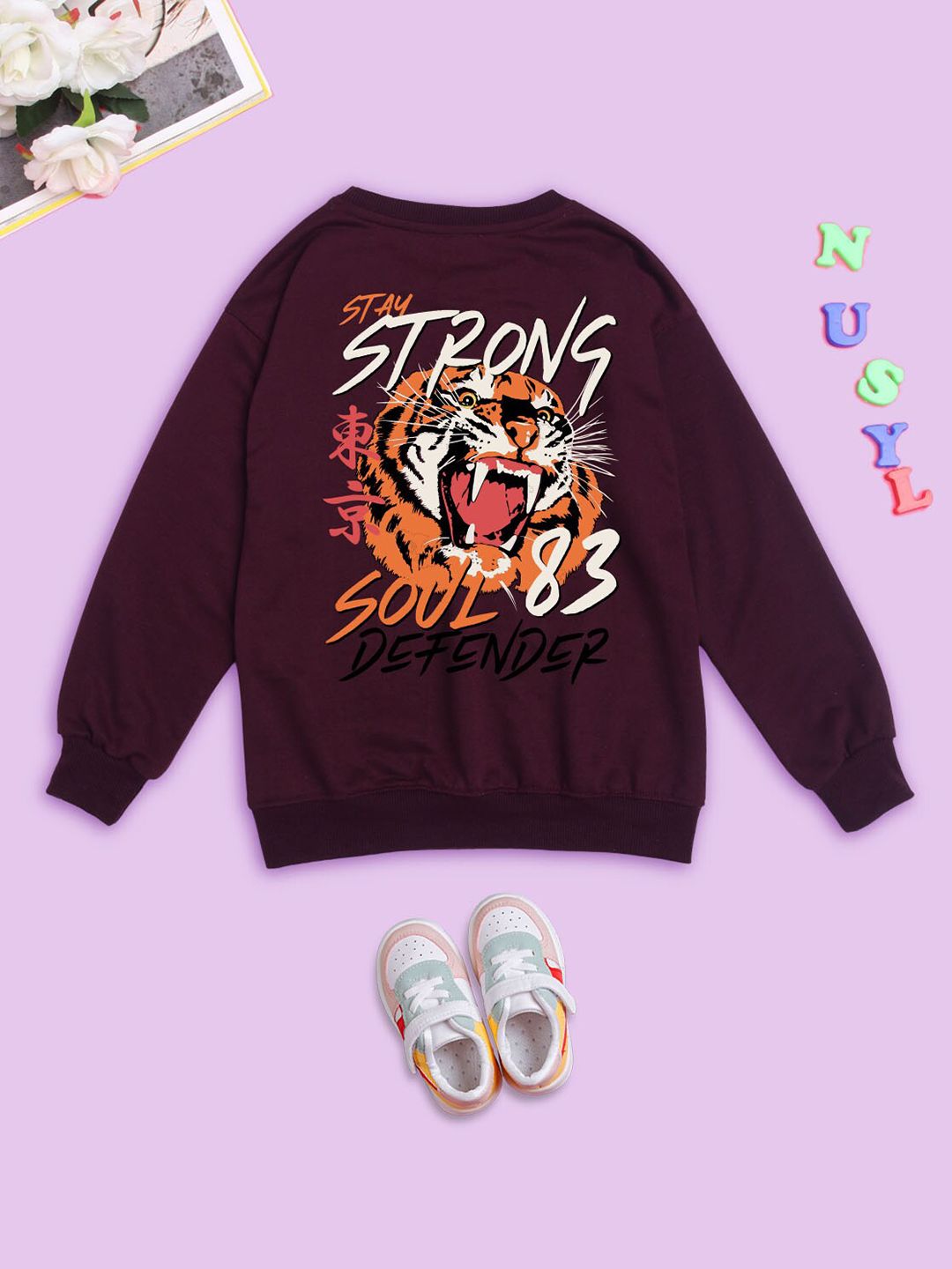 NUSYL Kids Printed Oversized Sweatshirt-picture-54