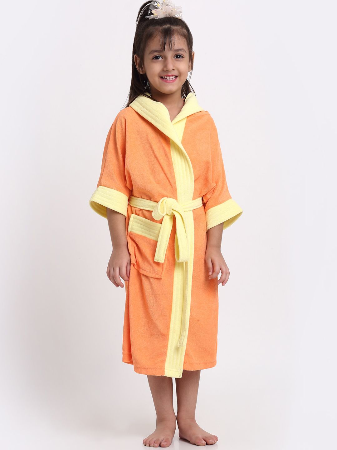 Creeva Solid Hooded Bath Robe-picture-44