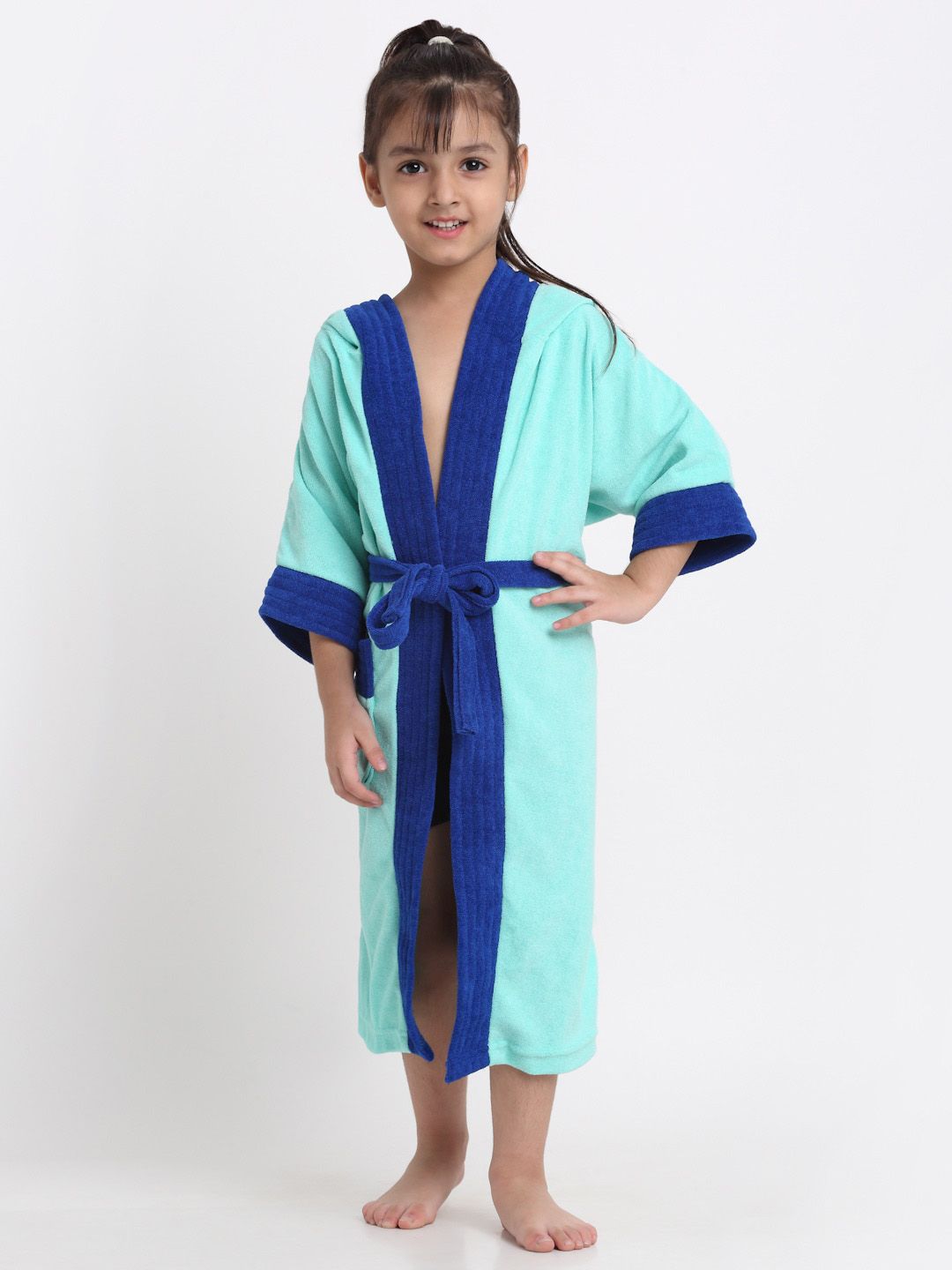 Creeva Solid Hooded Bath Robe-picture-50
