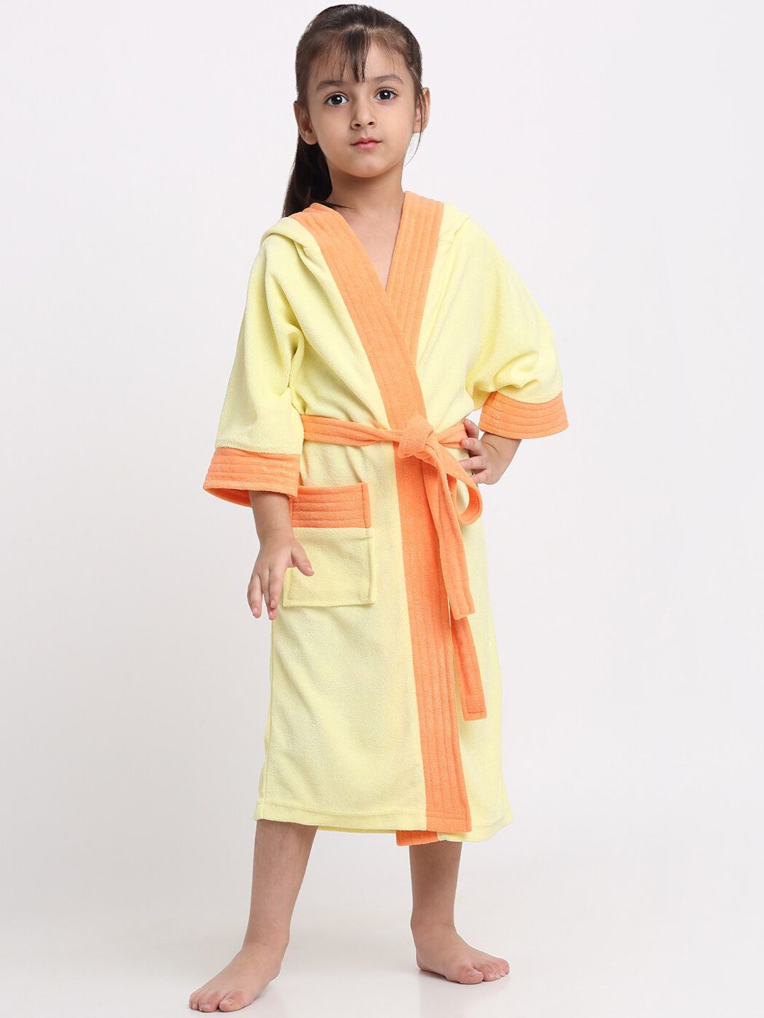 Creeva Solid Hooded Bath Robe-picture-13
