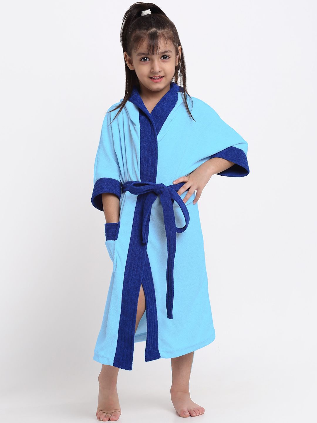Creeva Solid Hooded Bath Robe-picture-23