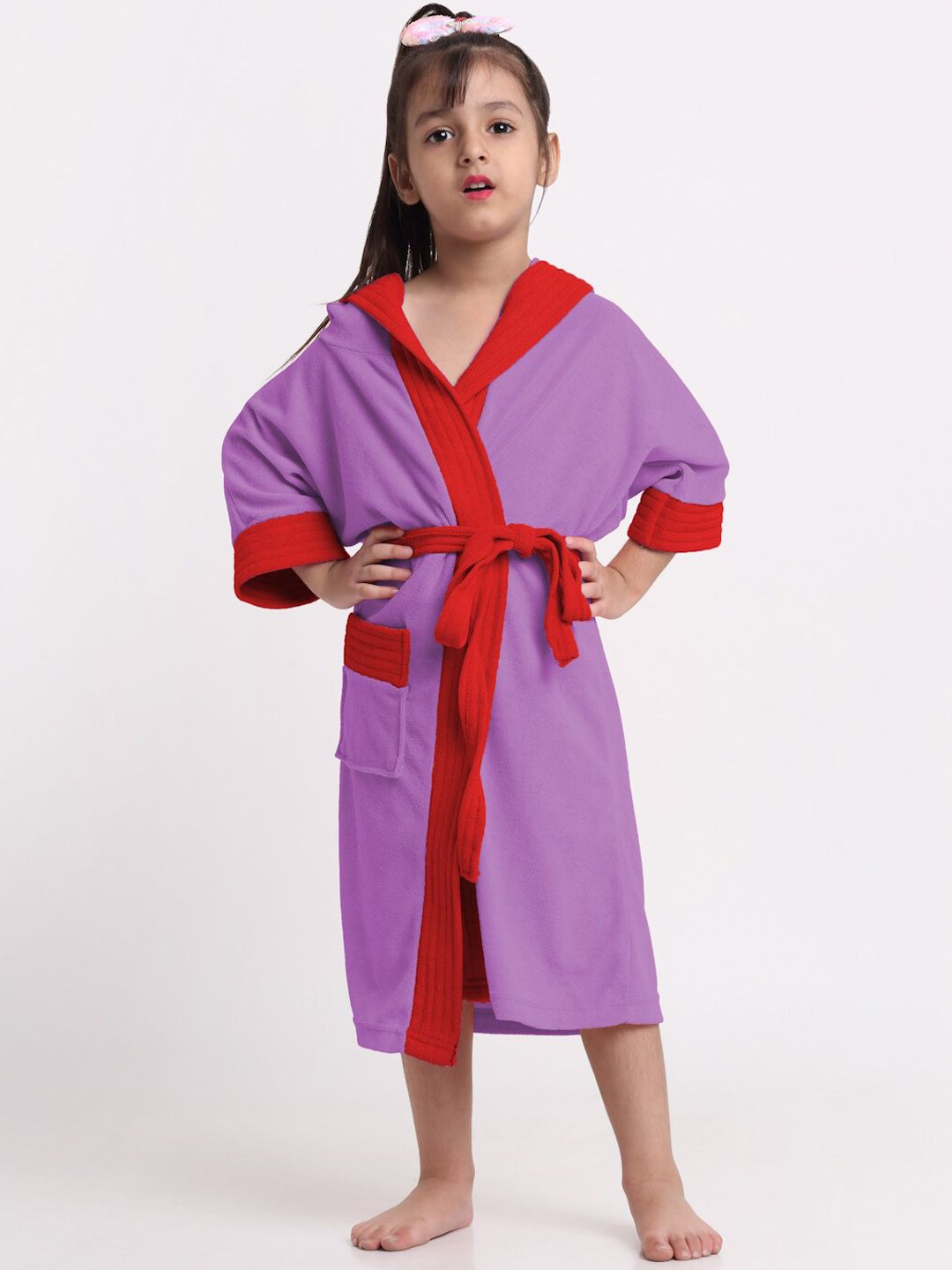 Creeva Solid Hooded Bath Robe-picture-37