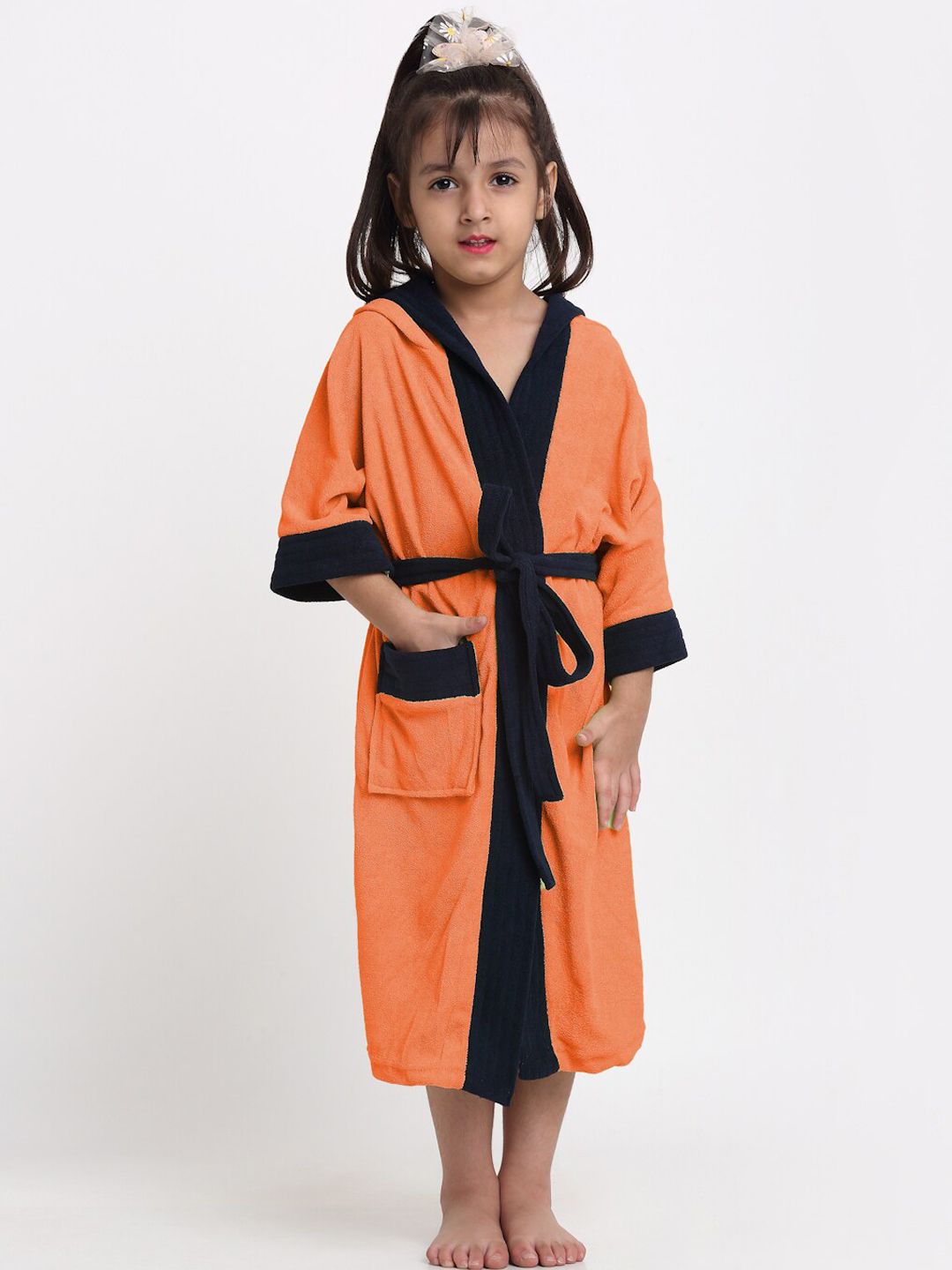 Creeva Solid Hooded Bath Robe-picture-41