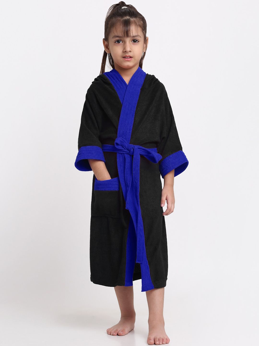 Creeva Solid Hooded Bath Robe-picture-36