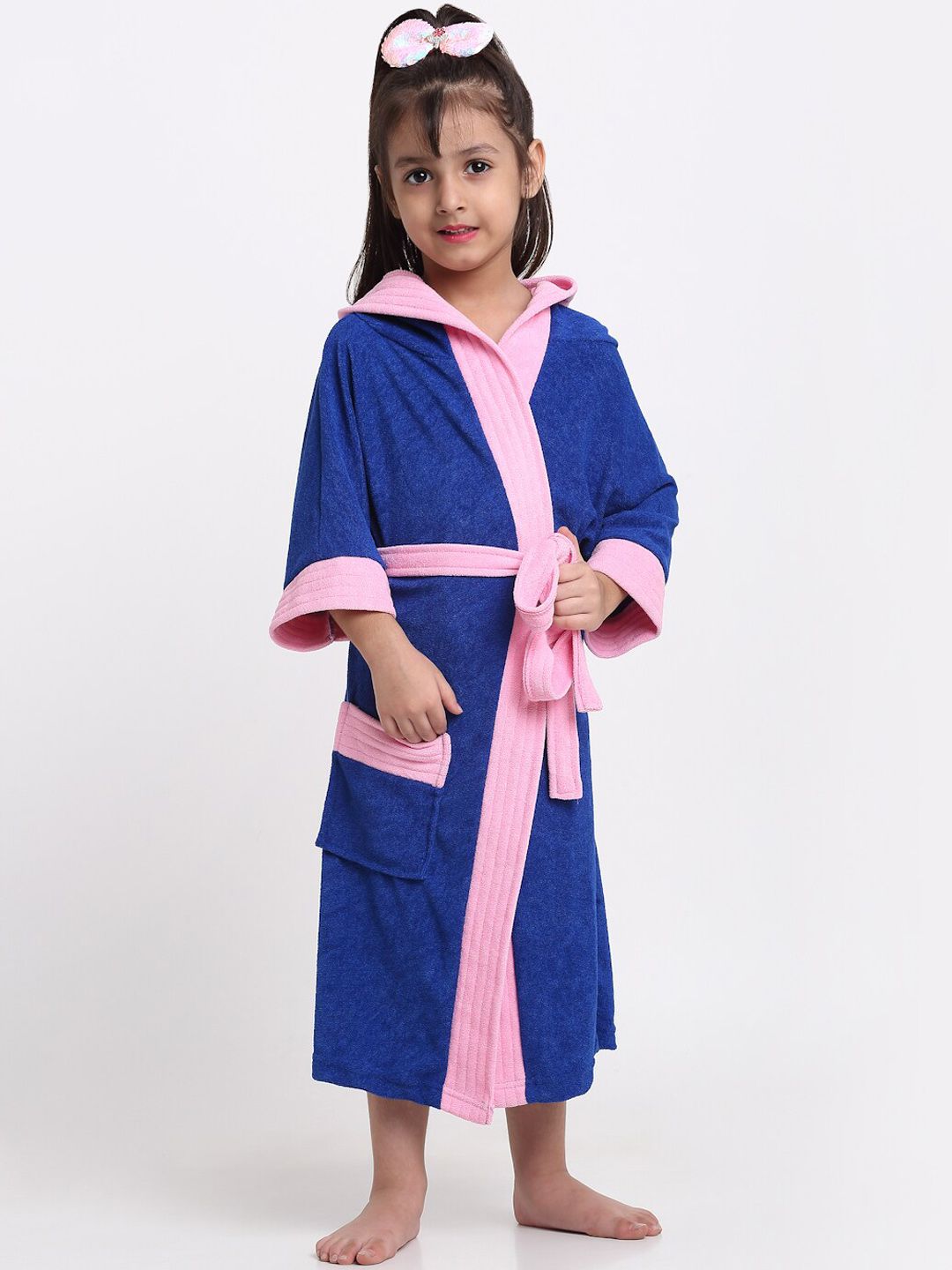 Creeva Solid Hooded Bath Robe-picture-35