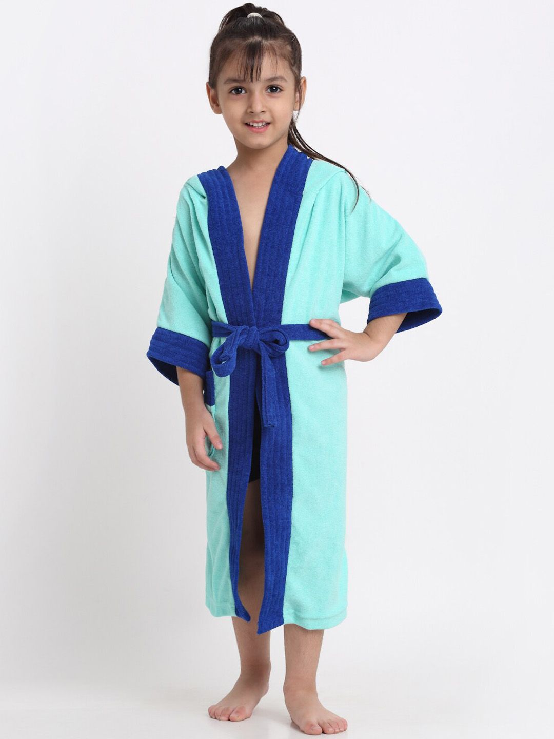 Creeva Solid Hooded Bath Robe-picture-57