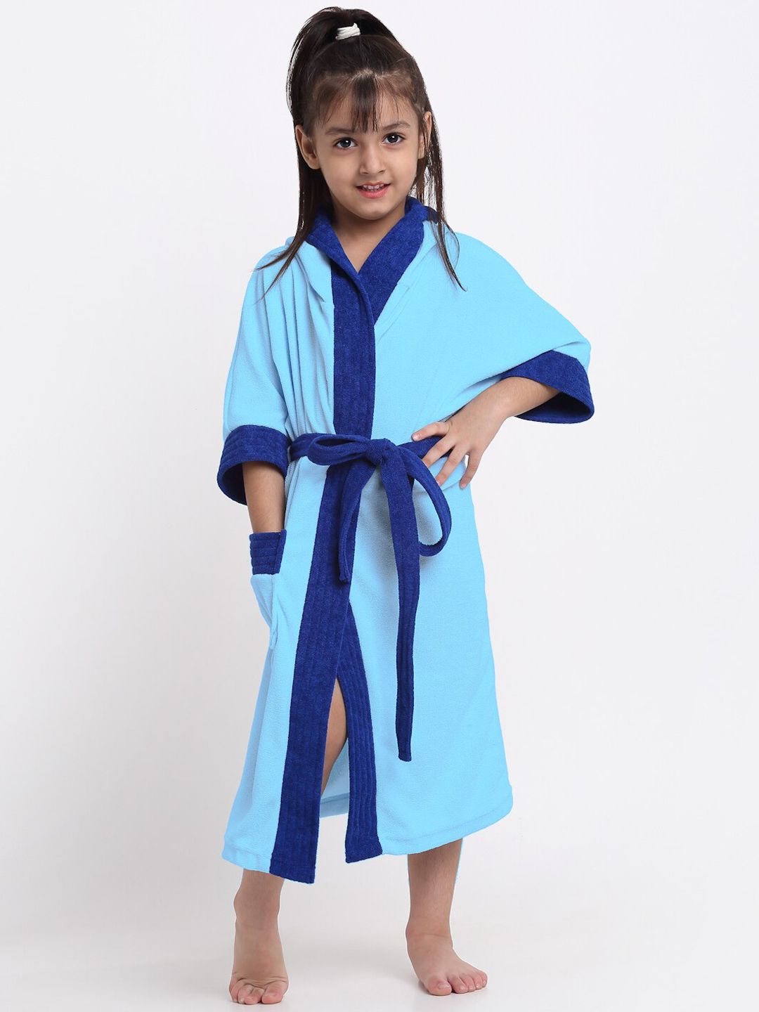 Creeva Solid Hooded Bath Robe-picture-33